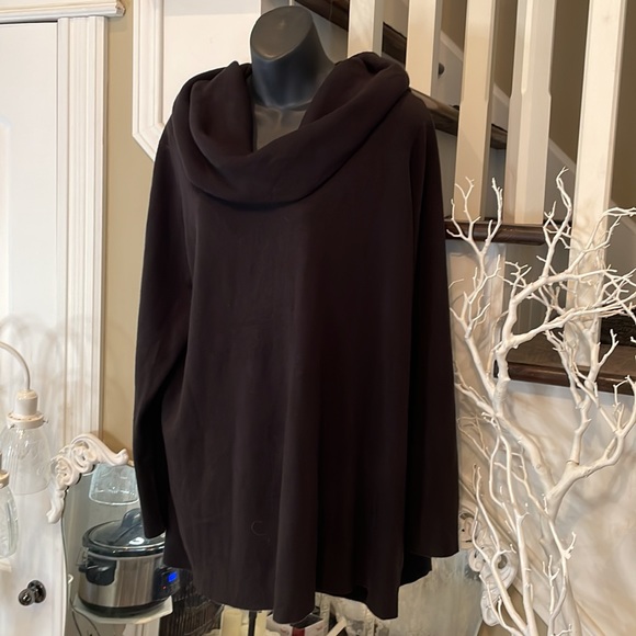 Cowl Neck Solid Deep Black Sweater. The Softest, Gorgeous Drape & Feel. - Picture 11 of 11